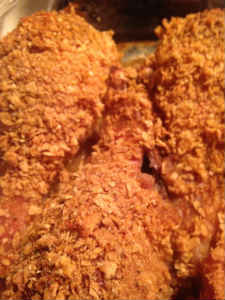 golden brown baked chicken legs