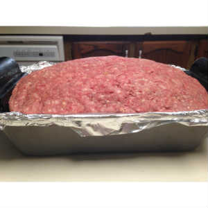 uncooked meatloaf