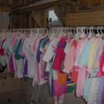 garage sale clothes rack bargains